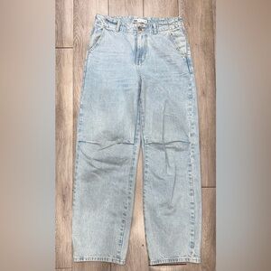 Zara wide leg  jeans baby blue 26